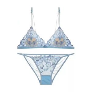 <span class=keywords><strong>Bralette</strong></span> Sexy Francese con Design Senza Schienale, Spalline Sottili, Coppa Piccola, in Pizzo, Senza Ferretto, Ultra-sottile, Set <span class=keywords><strong>Reggiseno</strong></span> a Triangolo - Product Image 5