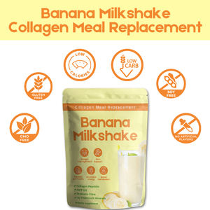 Muz unu yedek parlayan cilt saç için hidrolize kollajen vitamin Fiber ile sallamak sıska muz proteini sallamak tozu - Product Image 6