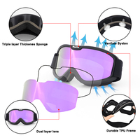Lunettes de ski de haute qualité, anti-rayures et anti-buée, lunettes de ski professionnelles, lunettes de snowboard personnalisées