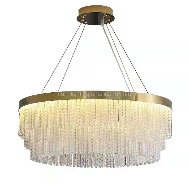 Lampe suspendue en cristal au design moderne italien, design moderne, éclairage d'intérieur, luminaire décoratif de plafond, idéal pour une salle à manger ou un hôtel