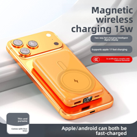Power Bank Magnetik Nirkabel 22.5W Pengisian Cepat 10000mAh Laris Manis dengan Kabel Terintegrasi untuk Smartphone, Perjalanan & Penggunaan Sehari-hari