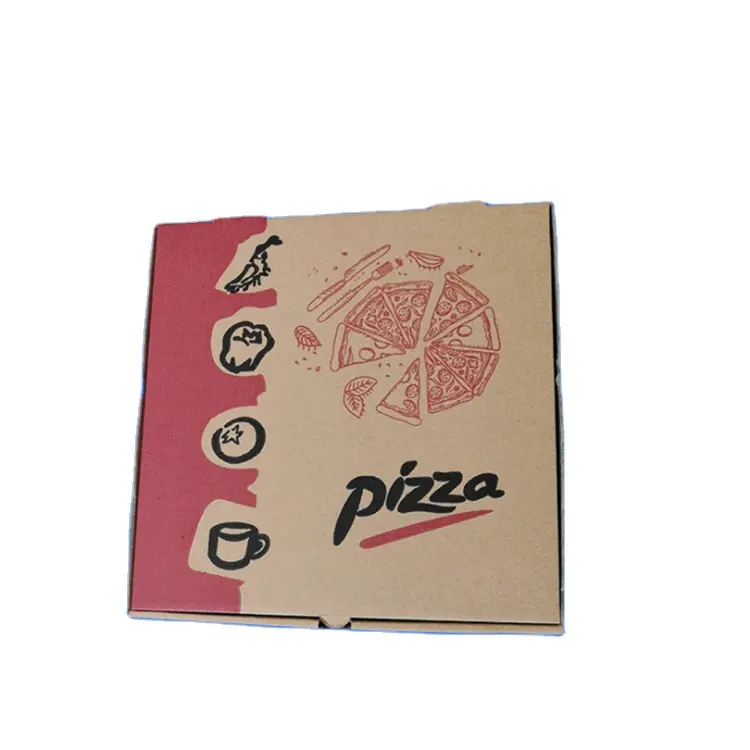 Kotak Pizza Bergelombang Aliran Tinggi Penjualan Terbaik Mengambil Kotak Piza Kotak Kraft Tahan Lama