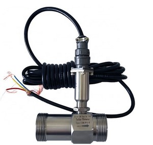 石油医療用ステンレス鋼デジタルタービンフローメーターガスエアOEM用海水フランジ設置 - Product Image 1