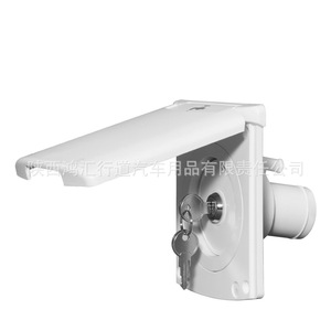 Entrée d'eau pour camping-car avec couvercle verrouillable, anti-poussière magnétique, carrée, à montage latéral, en plastique et métal, accessoire manuel étanche - Product Image 2
