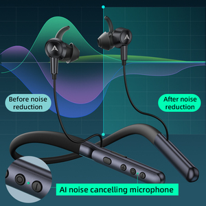 Piva s6w 13mm 2.4G không dây cổ Thể Thao Tai nghe âm nhạc trò chơi Tai nghe enc ai giảm tiếng ồn 150mAh 20 giờ Tuổi thọ pin - Product Image 4