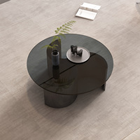 Table basse de salon de luxe, table de designer, table centrale en verre de qualité supérieure