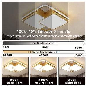 Plafonnier LED moderne minimaliste AC 220V avec télécommande, indice de protection IP44, pour chambre à coucher, salon, <span class=keywords><strong>cuisine</strong></span> et appartement - Product Image 2
