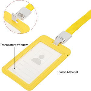 En stock : badges de travail transparents double face, porte-noms, porte-cartes, cordons, passe-admissions en plastique avec logo imprimé - Product Image 4