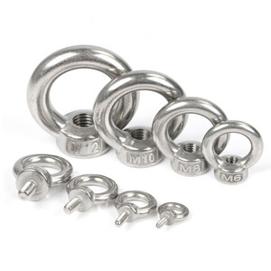 Parafusos Olho (<span class=keywords><strong>Eye</strong></span> Bolts) com Rosca Parcial e Rosca Total em Aço Inoxidável SS304, SS316, SS410, nos tamanhos M8, M10, M12, com Especificações Completas - Product Image 5