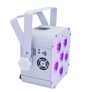 6*18W RGBWAP 6 en 1 Inalámbrico DMX IR con Batería, Wifi, Luz LED para Escenario, Efectos de Fiesta, Hogar, Iluminación LED para Escenarios - Product Image 1