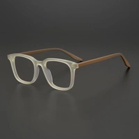 Lunettes carrées givrées de créateur pour hommes, style littéraire gris-vert, lunettes de myopie rétro, tendance, style urbain, bleu brume PC Diamant