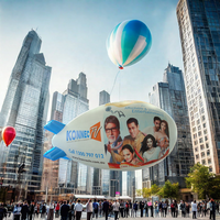 Ballon publicitaire gonflable en PVC pour entreprise, impression numérique, 5m, avec ventilateur intégré, impression de logo, promotion, spectacle, certifié CE