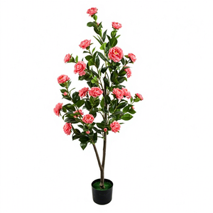 Alberi <span class=keywords><strong>di</strong></span> Camelia Artificiale in Tessuto da 130cm, <span class=keywords><strong>Fiori</strong></span> Finti per Decorazioni <span class=keywords><strong>di</strong></span> Eventi, Natale, Matrimoni e Compleanni - Product Image 4