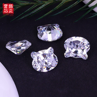 Vente en gros de pierres précieuses en zircone cubique synthétique de qualité AAAAA en forme de tête de chat, 8,5*10 mm (créées en laboratoire) pour la fabrication de bijoux