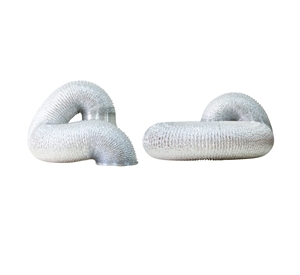 Manguera de Ventilación Flexible No Aislada de Aluminio Gris para Flujo de Aire de Escape, Soluciones para Baños y HVAC - Product Image 5