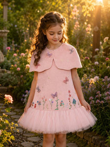 Occasione festa di compleanno bambini abiti da principessa per bambini marchio di moda occidentale su misura ricamo speciale abiti 3D - Product Image 2