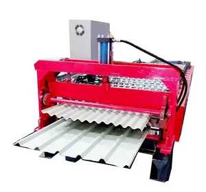 Kleur Staal Tegel Persmachine/Single Layer Trapeziumvormige Kleur Staal Tegel Druk Vel Dak Wandtegel Rolvormen machine