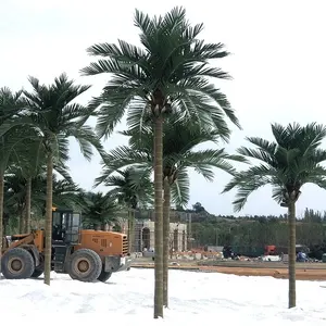 Grande plante de cocotier artificielle personnalisée vente en gros palmier artificiel en plastique pour décoration de jardin