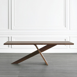 Nuovo Tavolo da Pranzo Allungabile in Legno Massello di Noce Nero Nordamericano, Design Moderno Minimalista Italiano WMJ - Product Image 3