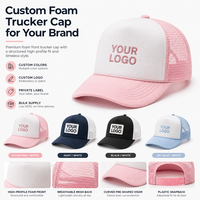 Topi Trucker Busa Sablon Logo Kustom Grosir dengan Bagian Belakang Berjaring dan Penutup Snapback yang Dapat Disesuaikan untuk Memancing dan Acara Luar Ruangan