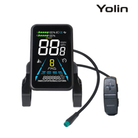 Écran LCD Yolin YL-81F pour vélo électrique, tableau de bord de vélo électrique 36V 48V 52V pour écran de remplacement de vélo électrique à pneus larges