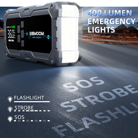 Batterie tout-en-un 4-en-1 pour voiture et moto avec pompe à air numérique 12V démarreur intelligent multifonction et écran LCD