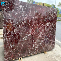 Carreaux de marbre Rosso Levanto, marbre rouge de haute qualité pour la décoration des sols et des murs, marbre rouge naturel