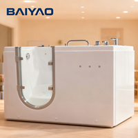 Baignoire de Luxe Monoplace avec Douche Intégrée, Jacuzzi en Acrylique, Massage, Écologique, Facile à Installer pour Personnes Âgées et Bébés (Utilisation Spa)