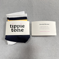 Étiquette personnalisée en carton imprimé avec logo pour emballage de chaussettes, manchon personnalisé pour chaussettes