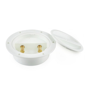Enrouleur de ligne de pêche marine en plastique YC101909 blanc et noir pour utilisation en bateau - Product Image 2
