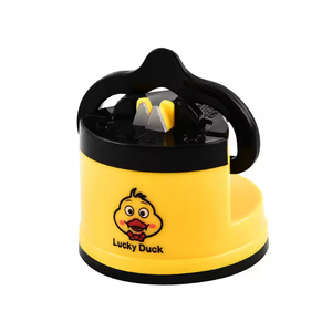 Afilador de Cuchillos Automático Multifunción de Acero con Ventosa Amarilla en Forma de Pato para Cocina, Duradero y Afilado - Product Image 1