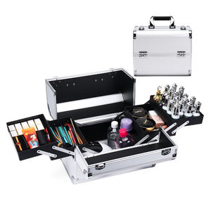 Commode <span class=keywords><strong>professionnelle</strong></span> coiffeur maquilleur Trolley Case maquillage organisateur grande capacité Portable cosmétiques <span class=keywords><strong>valise</strong></span> de rangement - Product Image 3