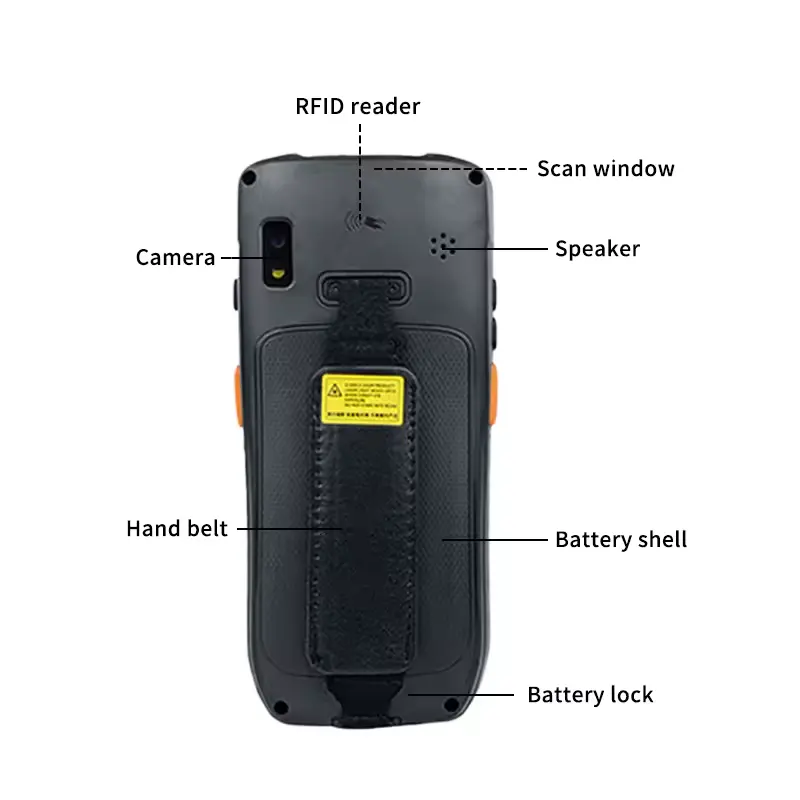 Scanner de codes-barres 2D PDA Terminal intelligent Android robuste avec WIFI BT