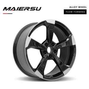 ล้อแม็กซ์ 5 ก้าน ขอบดำขัดเงา สำหรับ Audi <span class=keywords><strong>Q5</strong></span> Q5L Q7 Q8 RS Q3 <span class=keywords><strong>ABT</strong></span> ขนาด 19 20 นิ้ว 5 รู 112 อลูมิเนียม สำหรับรถยนต์นั่งส่วนบุคคล - Product Image 1