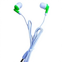 Écouteurs intra-auriculaires filaires stéréo universels à prix abordable en PVC jetable avec prise jack 3,5 mm, ajustement personnalisé pour MP3, MP4, musées et concerts