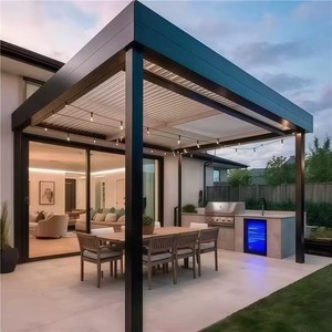 <span class=keywords><strong>Pergola</strong></span> Gazebo 3x4 con Tapparelle e Luci LED, Impermeabile, <span class=keywords><strong>da</strong></span> Esterno, in Alluminio Motorizzato - Product Image 5