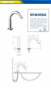 Robinet sans contact infrarouge intelligent Rajeyn à capteur automatique monotrou pour salle de bain avec capteur sur la pointe du robinet - Product Image 5