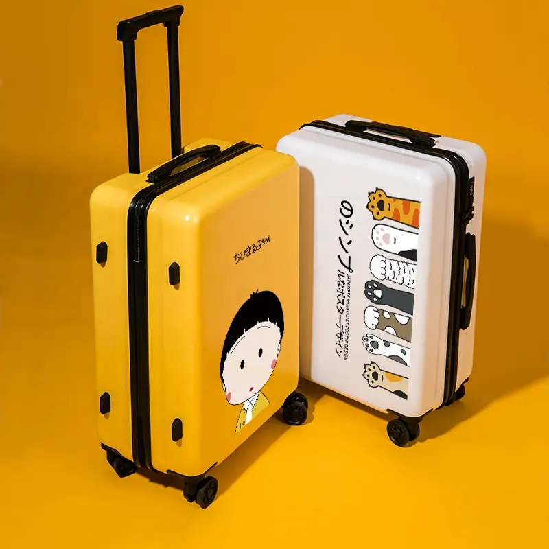 थोक Abs यात्रा ट्राली सामान विस्तार योग्य पॉली कार्बोनेट बैग सूटकेस 3 पीसी सेट