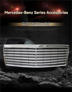 Griglia della griglia del paraurti anteriore cromata per <span class=keywords><strong>Mercedes</strong></span> <span class=keywords><strong>Benz</strong></span> <span class=keywords><strong>W140</strong></span> S300S320S350S400 barra centrale del paraurti anteriore griglia di aspirazione dell'aria - Product Image 1