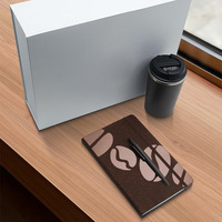 Coffret cadeau écologique : Mug de voyage en résidus de café, Carnet, Stylo, Logo personnalisé, Portable, Reliure cousue, Cadeau promotionnel d'entreprise