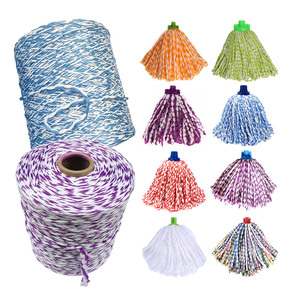 Hot Bán 100 Polyester <span class=keywords><strong>Dty</strong></span> <span class=keywords><strong>300D</strong></span> Tái Chế Pha Trộn Xoắn Lau Sợi Sàn Làm Sạch Đan Sợi Nhỏ Sợi Để Làm Lau - Product Image 6