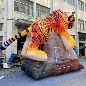 Mascotte animale réaliste géante personnalisée, tigre gonflable sur base rocheuse, modè<span class=keywords><strong>le</strong></span> pour événements en plein air, exposition en parc et décoration publicitaire - Product Image 5