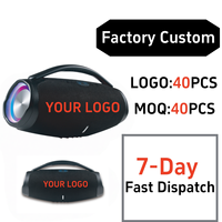 Altavoces Portátiles LED BOX3 MINI para Exteriores, Inalámbricos, RGB, con Bajos Profundos, HiFi, TWS, Personalizables con Logotipo, de Fábrica