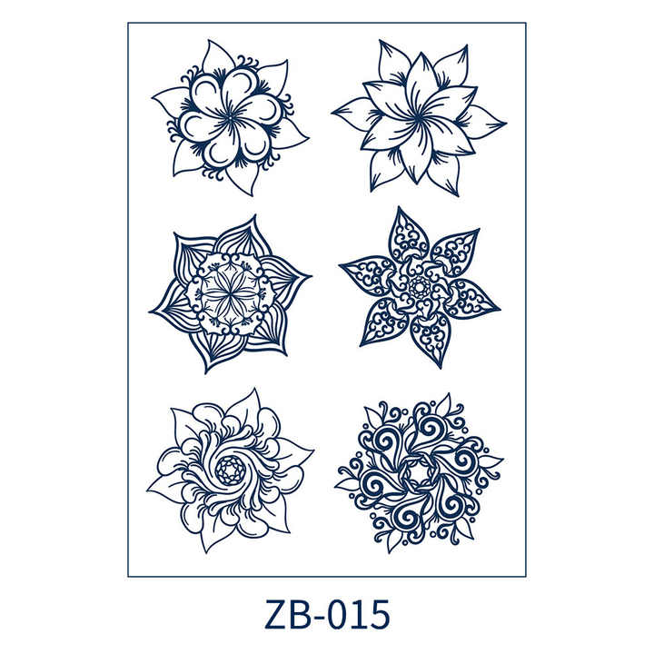 Moon Butterfly Herbal Temporary Tattoo Sticker Juice Genipin 2 Week Semi Permanent Tattoo
