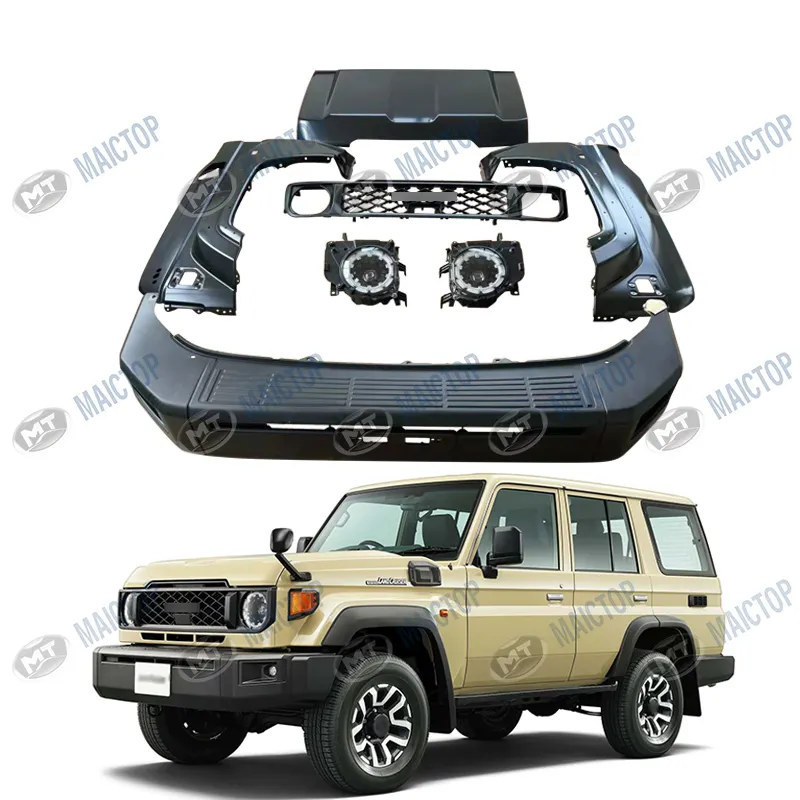 Maictop autozubehör facelift 1:1 vordere stoßstange karosseriekit für land cruiser 70 79 serie J70 Fj79 Lc79 upgrade auf 2024