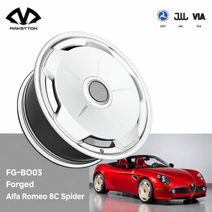 Jantes Makstton Forged BO03 italiennes de luxe, grand tourer, ouvertes, 19 pouces, pour <span class=keywords><strong>Alfa</strong></span> <span class=keywords><strong>Romeo</strong></span> <span class=keywords><strong>8C</strong></span> Spider - Product Image 1