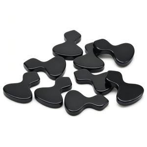 Ónice Negro Natural, Forma Personalizada, Forma Hulu de Color Suelto, 13.5x9.8mm, para Colgante, Collar, Pulsera, Piedra Semipreciosa Suelta - Product Image 2