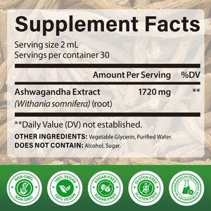 Gotas de <span class=keywords><strong>Ashwagandha</strong></span> Itawel OBM OEM con 98% de biodisponibilidad, líquido oral de rápida absorción, fórmula personalizada para uso en adultos - Product Image 5