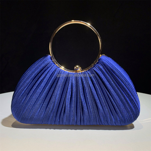 OC4442 Bolso de Mano Tipo Clutch para Mujer, Diseño Plisado, Color Sólido, Asa Redonda, Bolso de Noche Elegante para Fiesta, Precio Económico al por Mayor - Product Image 6