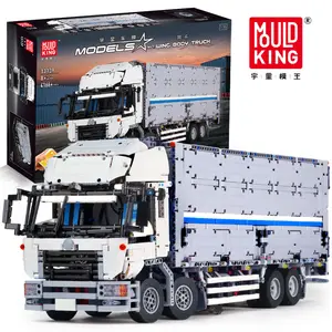 Mold King 13139 truk sayap blok bangunan mobil Lepini motor listrik RC rakitan batu bata plastik mainan anak kendaraan edukasi untuk